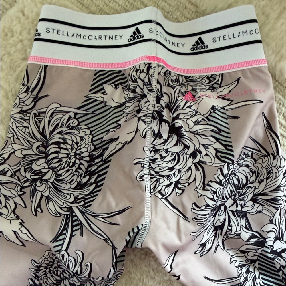 Adidas by Stella McCartney Pink Floral High-Waist Leggings - Picture 4 of 4